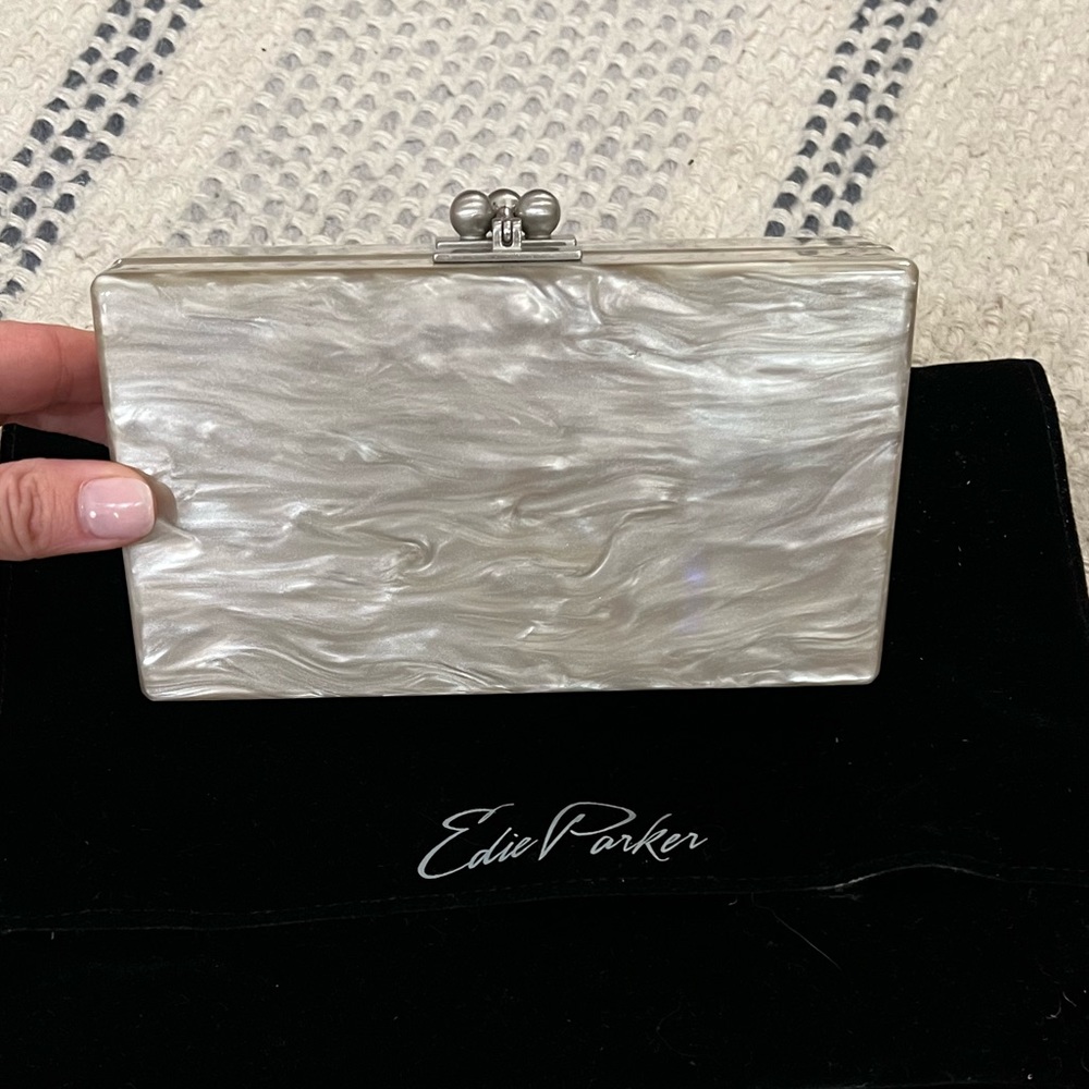 NWOT Edie Parker Acrylic Clutch, never used